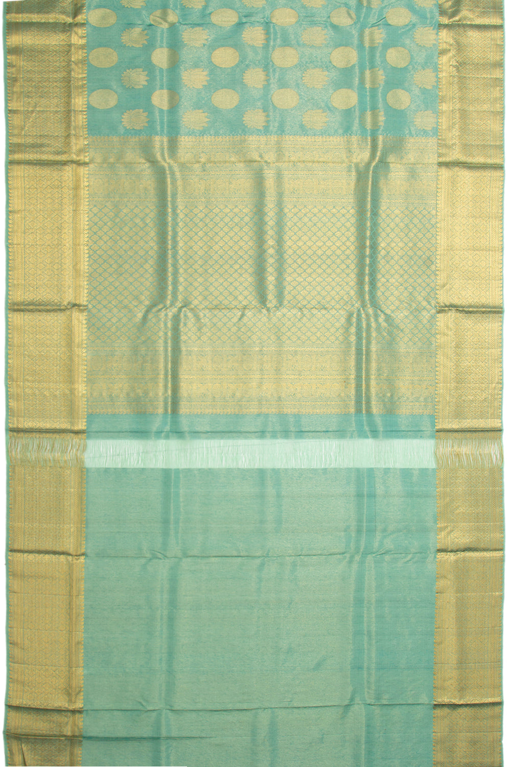 Kanchipuram Soft Silk Tissue Butta Blue Saree