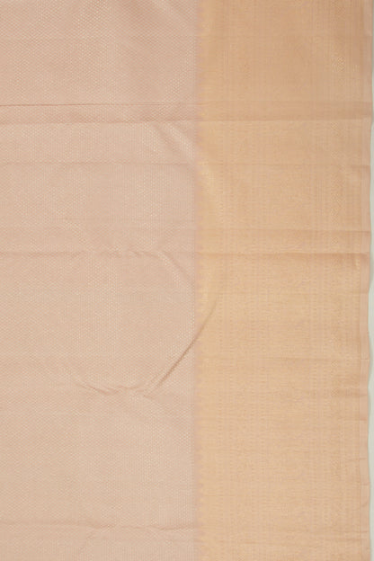 Kanchipuram Silk Brocade Peach Saree