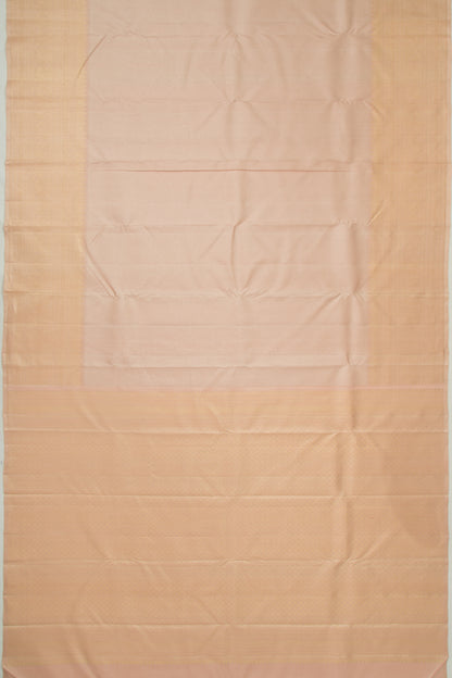 Kanchipuram Silk Brocade Peach Saree