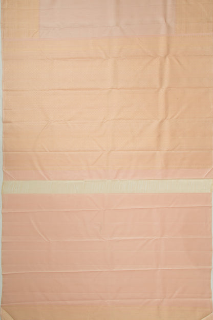 Kanchipuram Silk Brocade Peach Saree