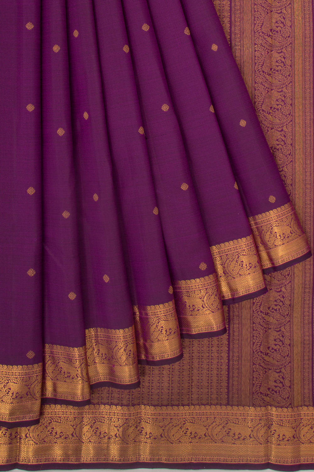 Kanchipuram Silk Butta Purple Saree