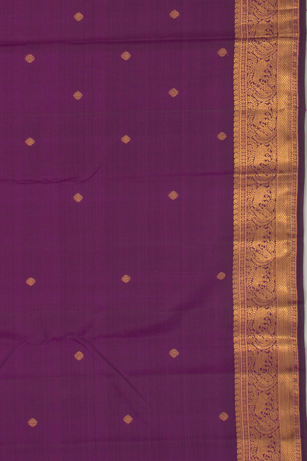Kanchipuram Silk Butta Purple Saree