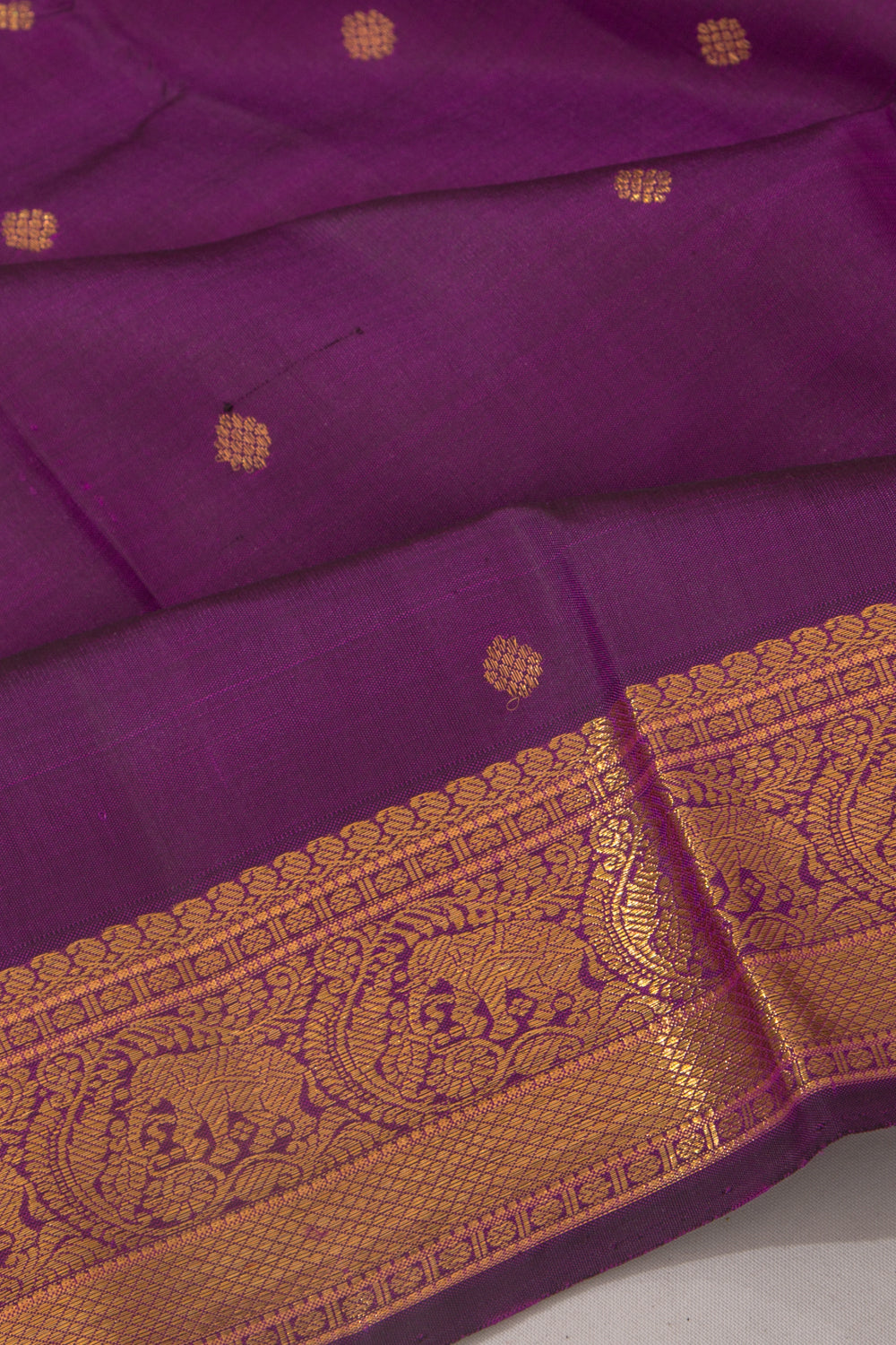 Kanchipuram Silk Butta Purple Saree