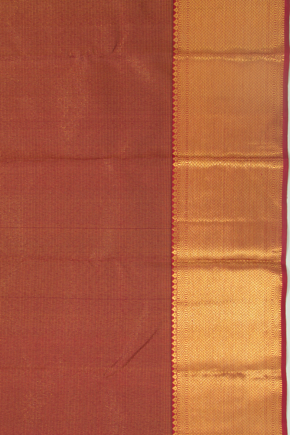 Kanchipuram Silk Brocade Maroon Saree