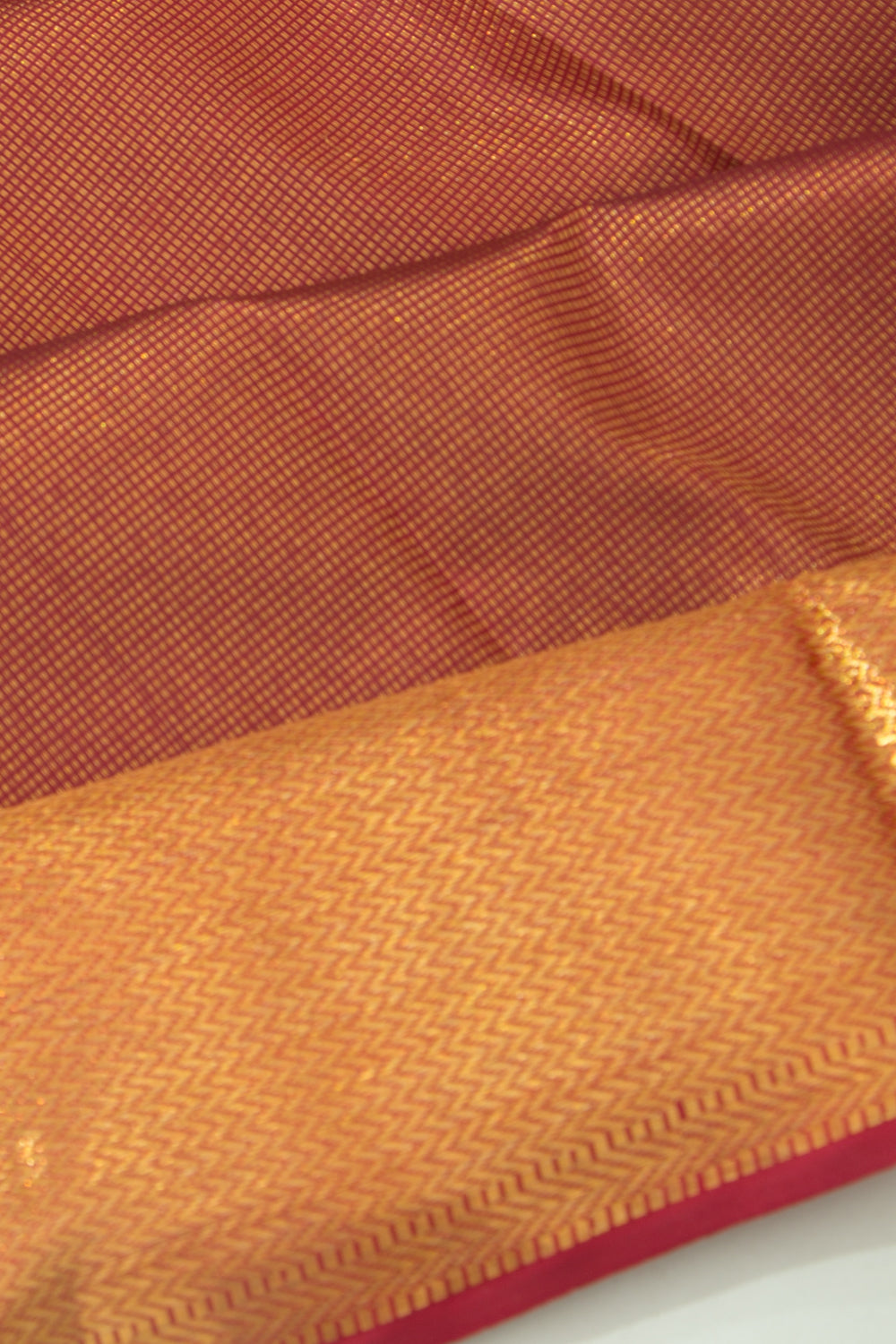 Kanchipuram Silk Brocade Maroon Saree