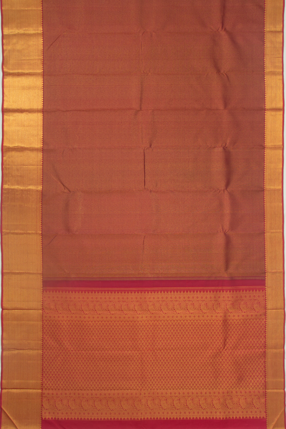 Kanchipuram Silk Brocade Maroon Saree