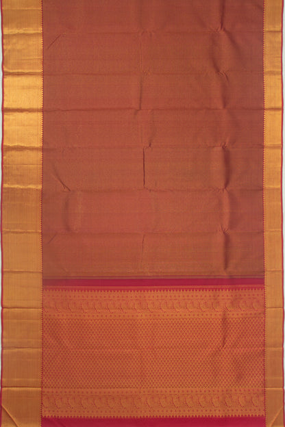 Kanchipuram Silk Brocade Maroon Saree