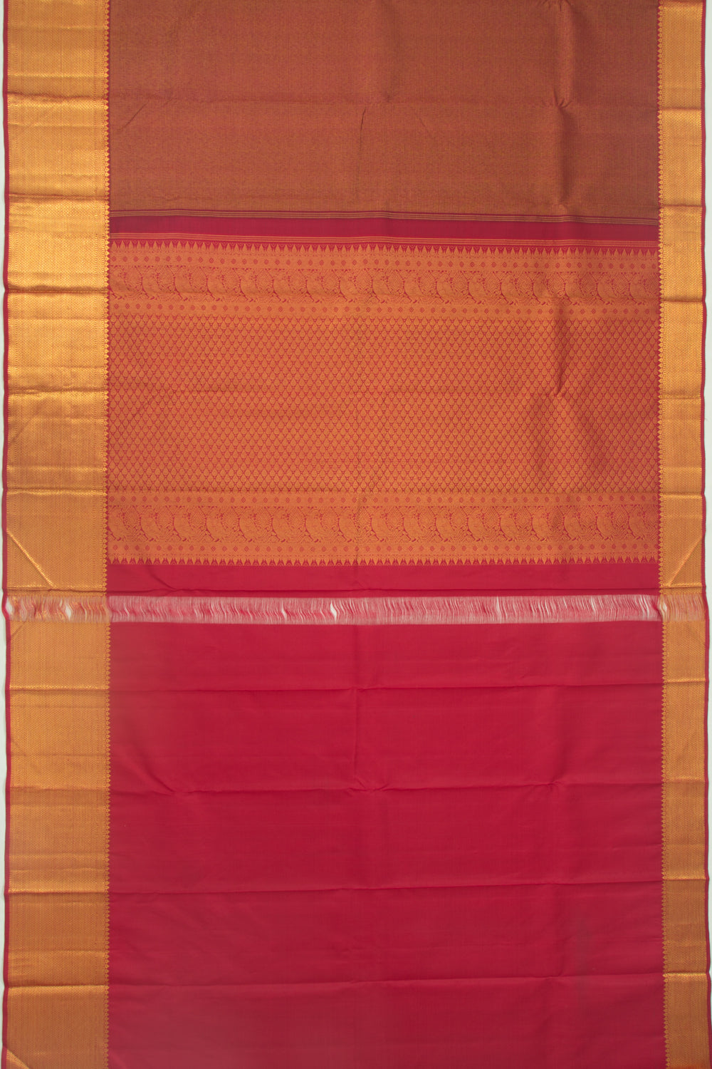 Kanchipuram Silk Brocade Maroon Saree