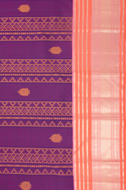 Kanchipuram Silk Brocade Purple Saree