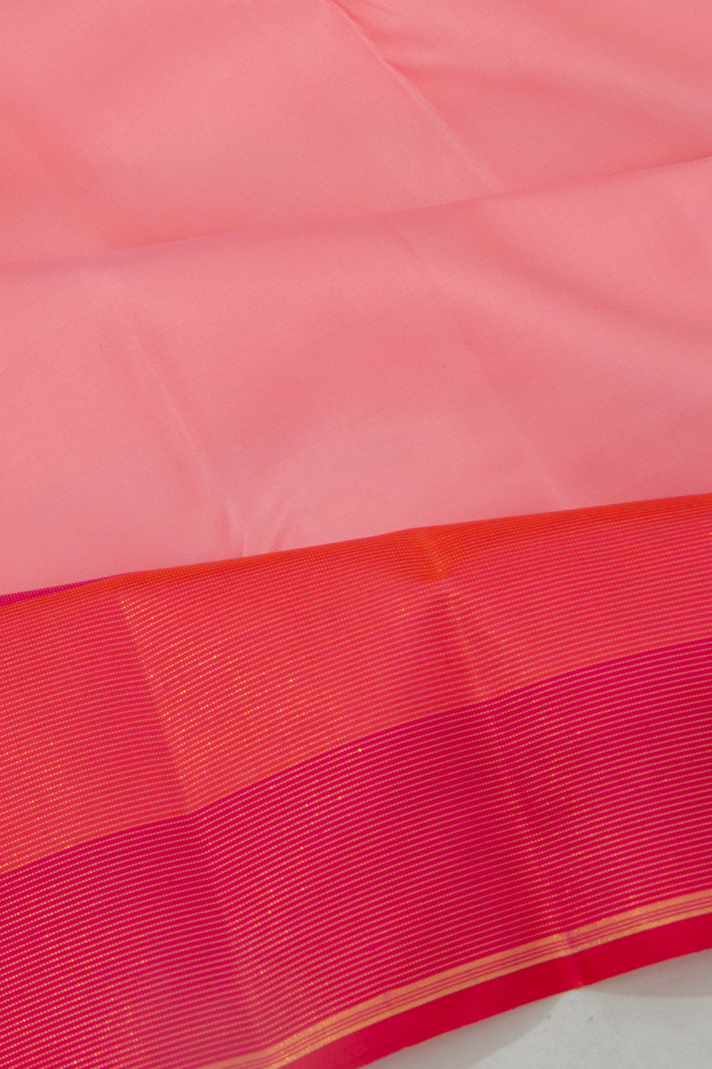 Kanchipuram Silk Plain Baby Pink Saree