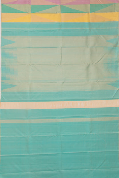 Kanchipuram Silk Geometrical Brocade Multicolour Saree