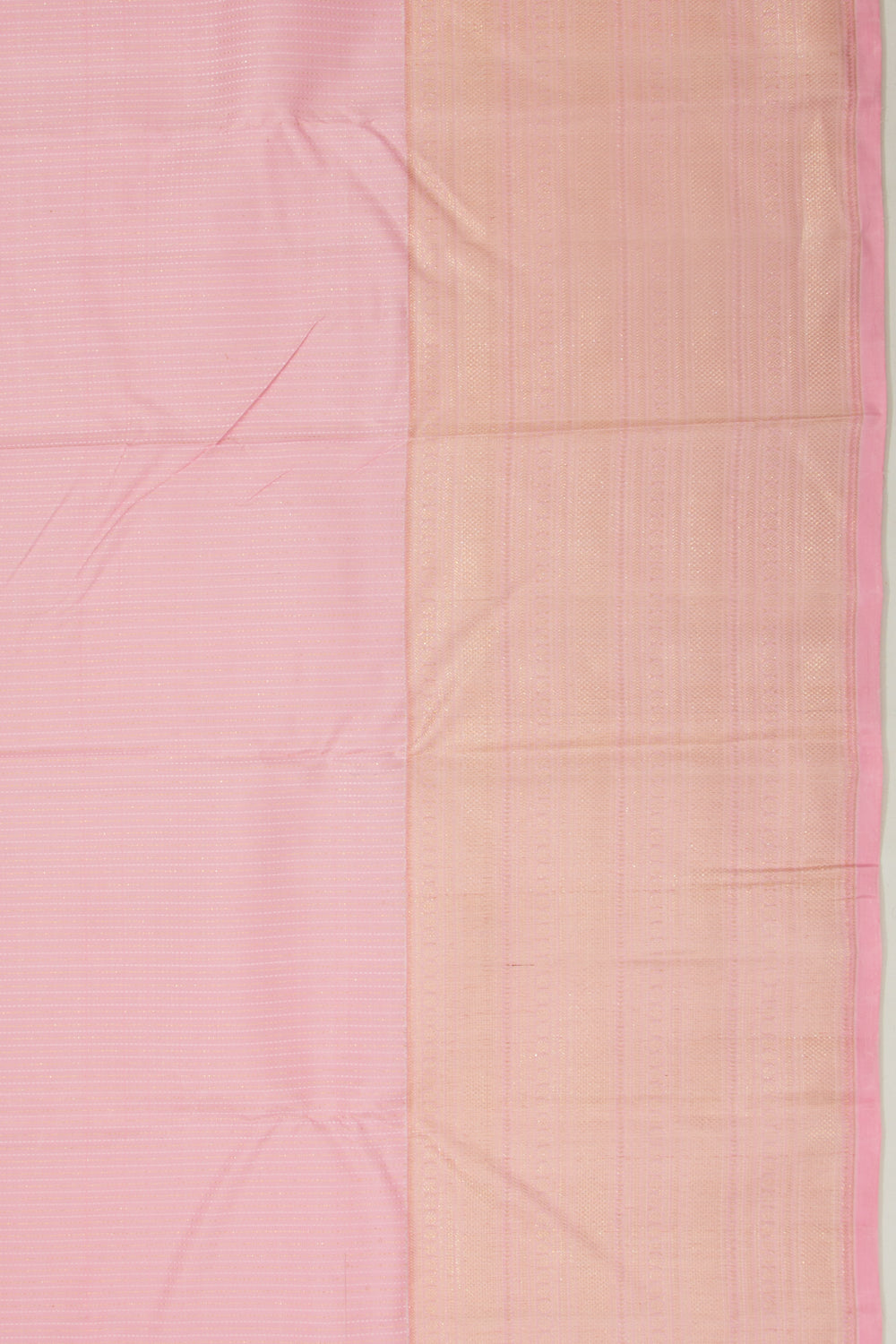 Kanchipuram Silk Brocade Baby Pink Saree