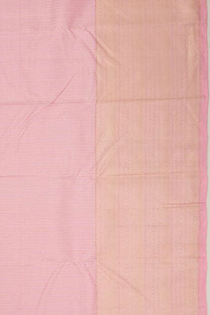 Kanchipuram Silk Brocade Baby Pink Saree