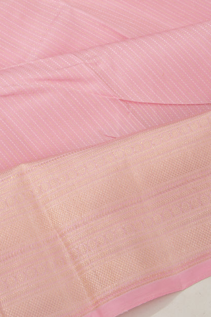 Kanchipuram Silk Brocade Baby Pink Saree