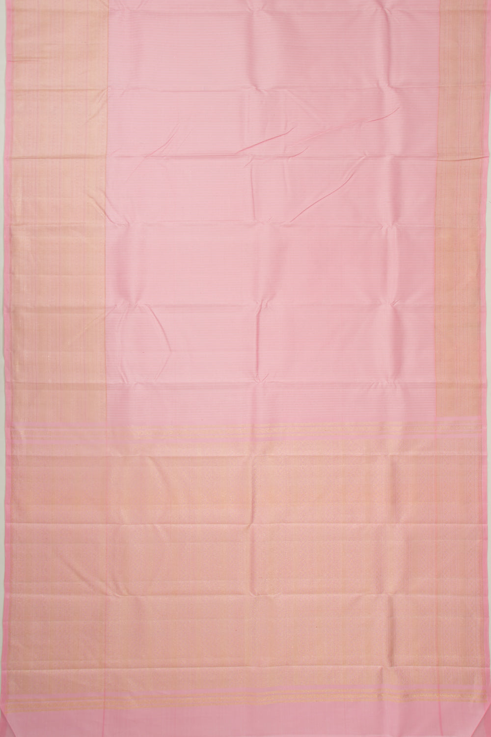 Kanchipuram Silk Brocade Baby Pink Saree