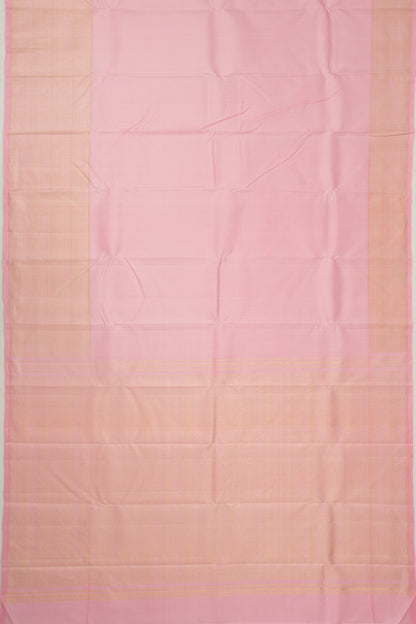 Kanchipuram Silk Brocade Baby Pink Saree