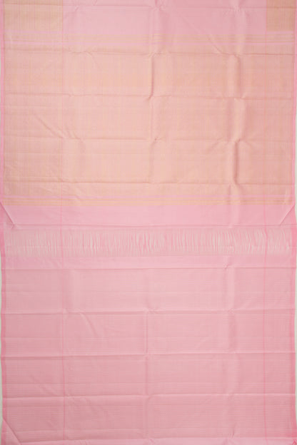 Kanchipuram Silk Brocade Baby Pink Saree