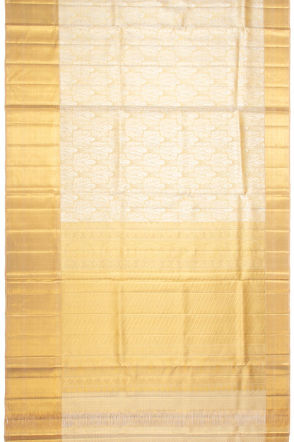 Kanchipuram Silk Tissue Brocade Gold Saree