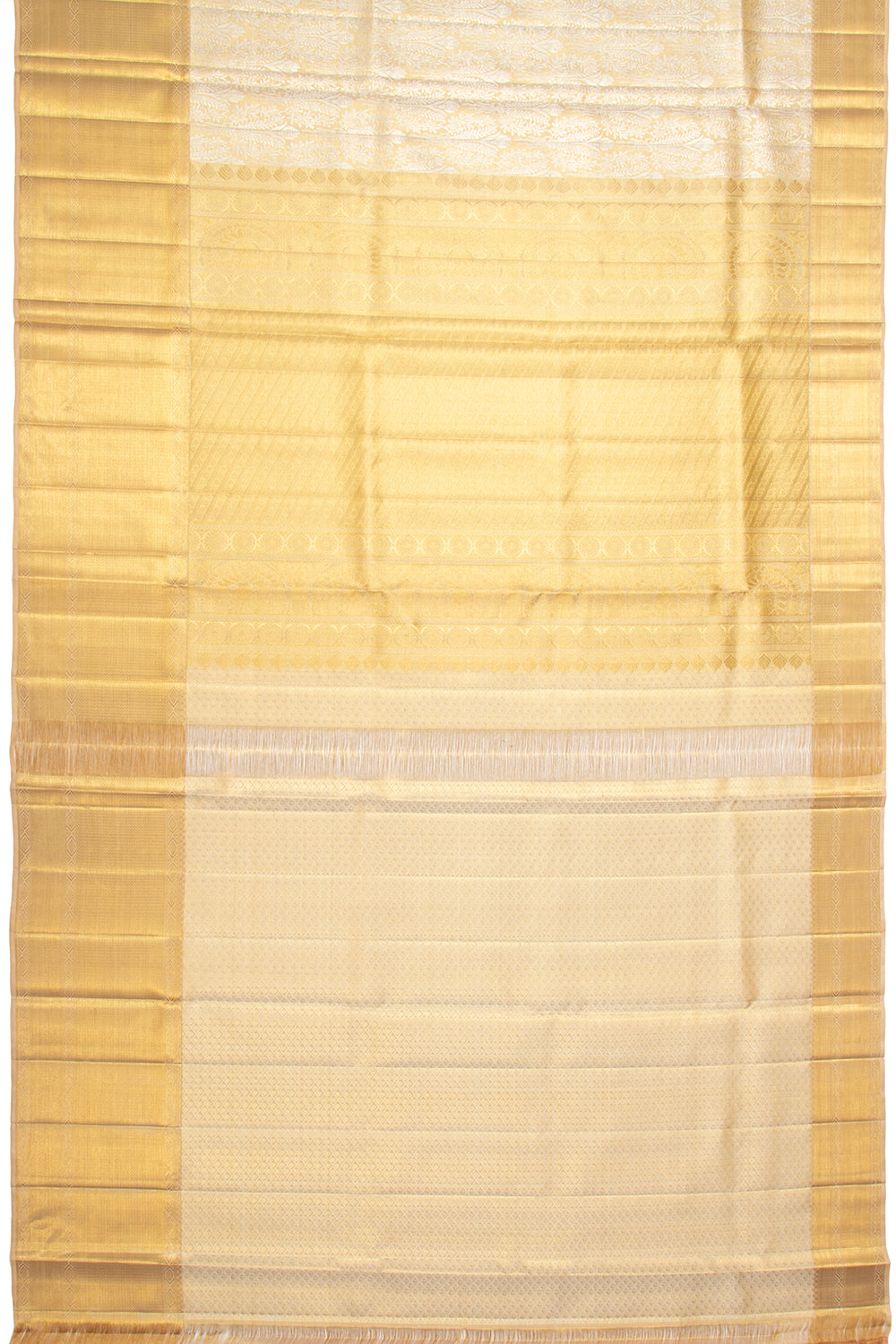 Kanchipuram Silk Tissue Brocade Gold Saree