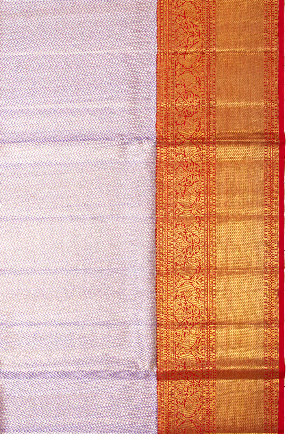 Kanchipuram Silk Tissue Brocade Lavender Saree