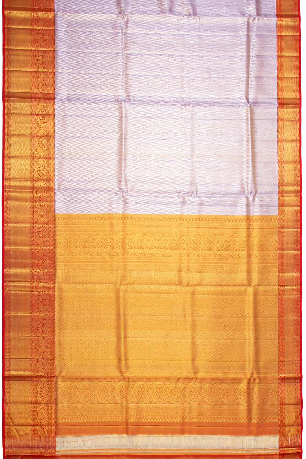 Kanchipuram Silk Tissue Brocade Lavender Saree