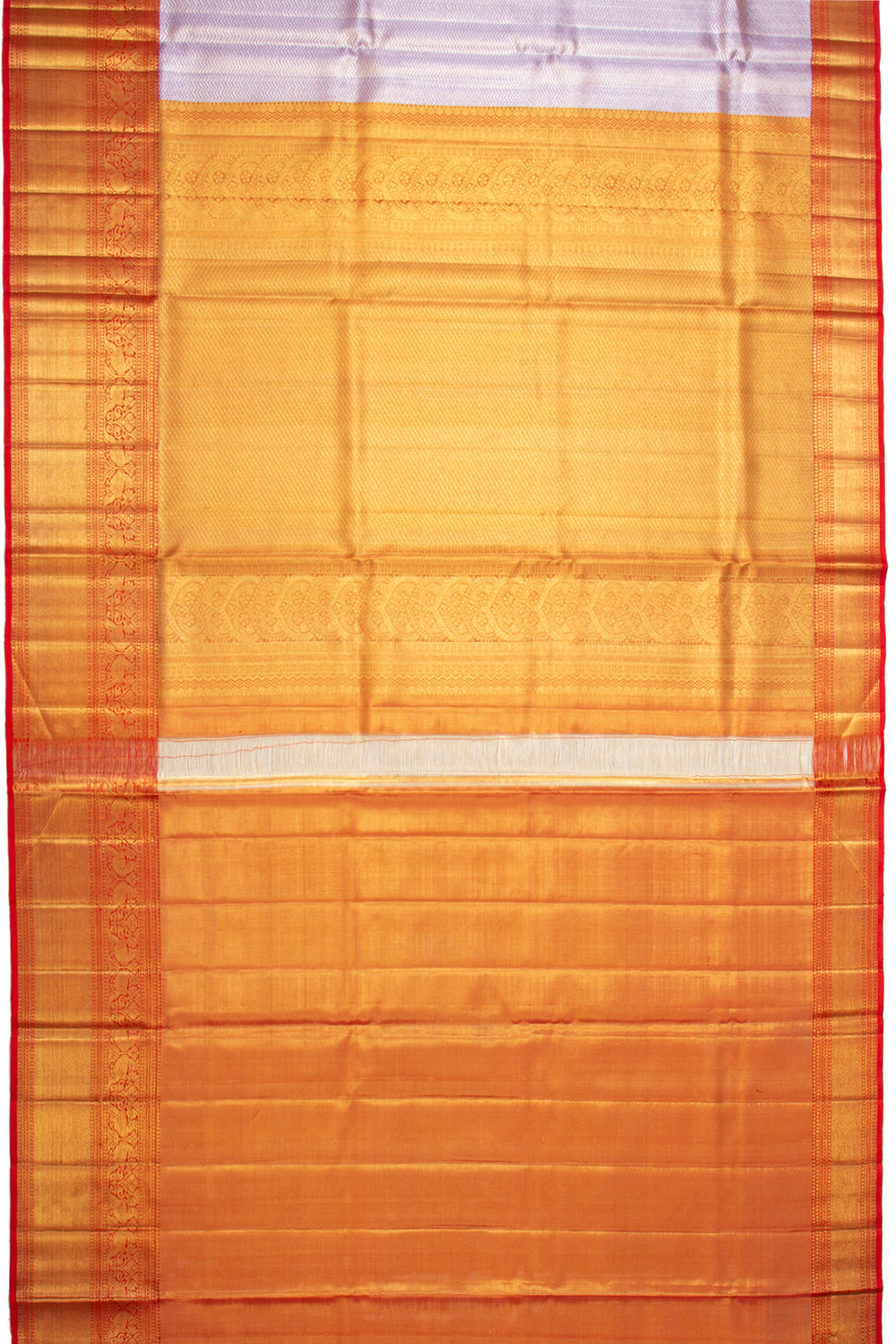 Kanchipuram Silk Tissue Brocade Lavender Saree