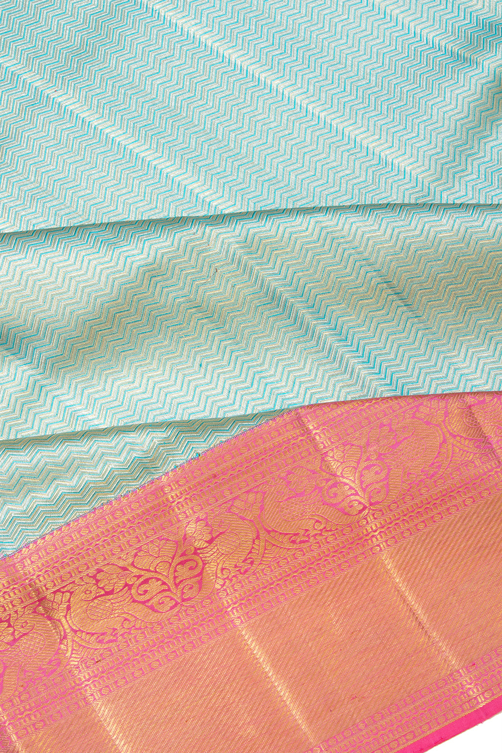 Kanchipuram Silk Tissue Brocade Green Saree