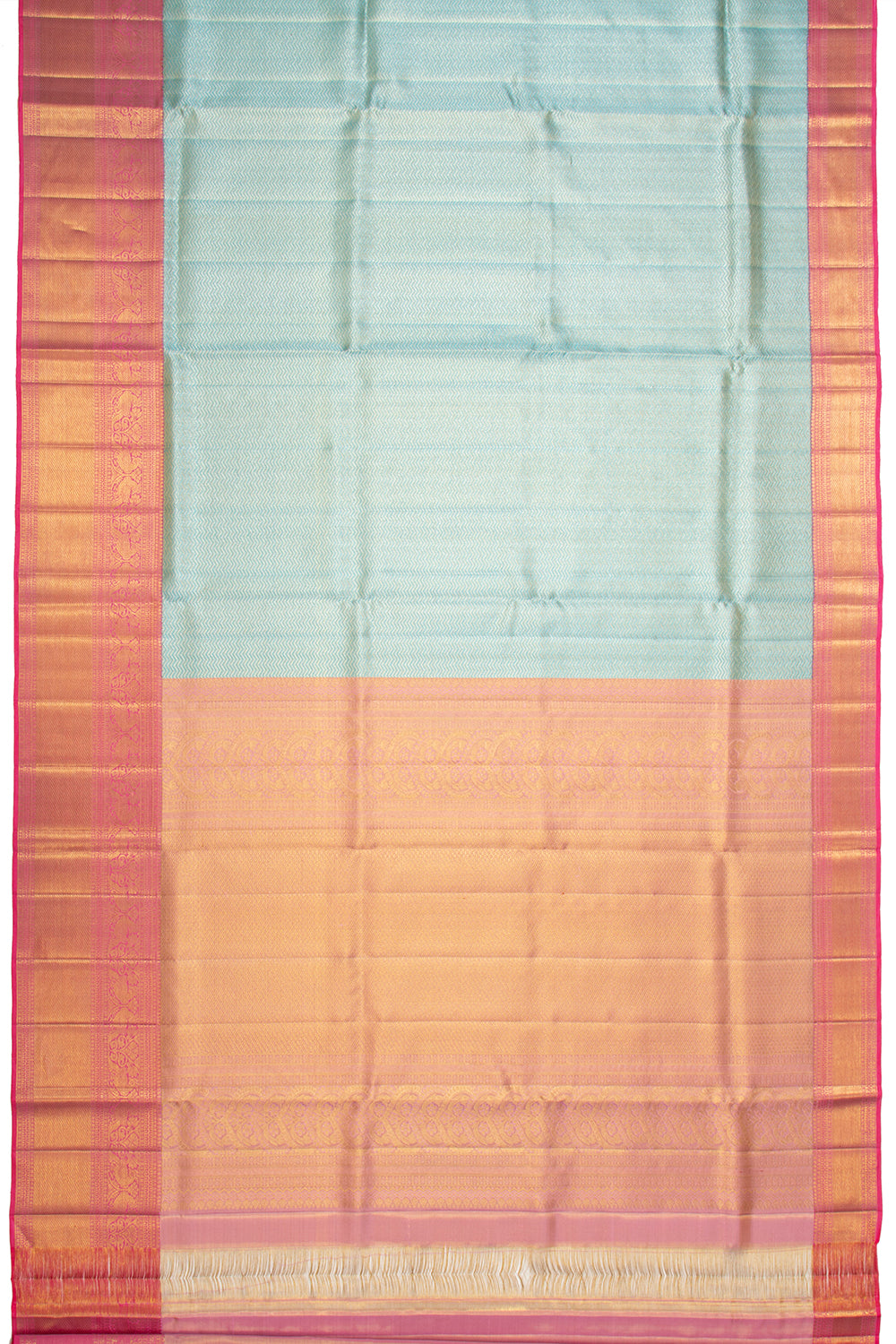 Kanchipuram Silk Tissue Brocade Green Saree