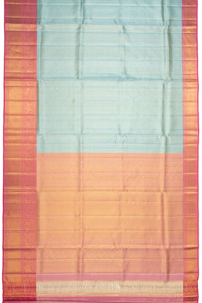 Kanchipuram Silk Tissue Brocade Green Saree