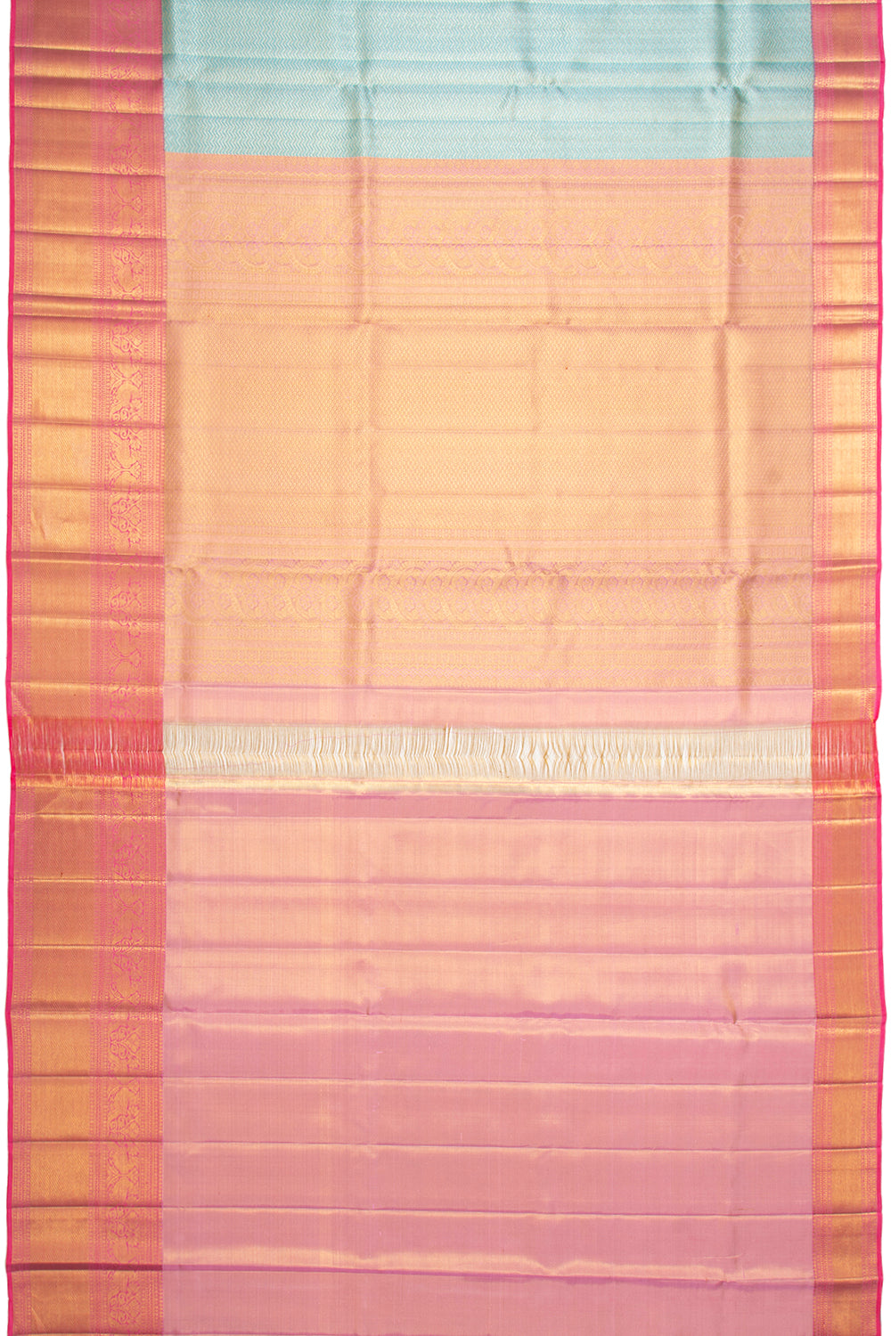 Kanchipuram Silk Tissue Brocade Green Saree