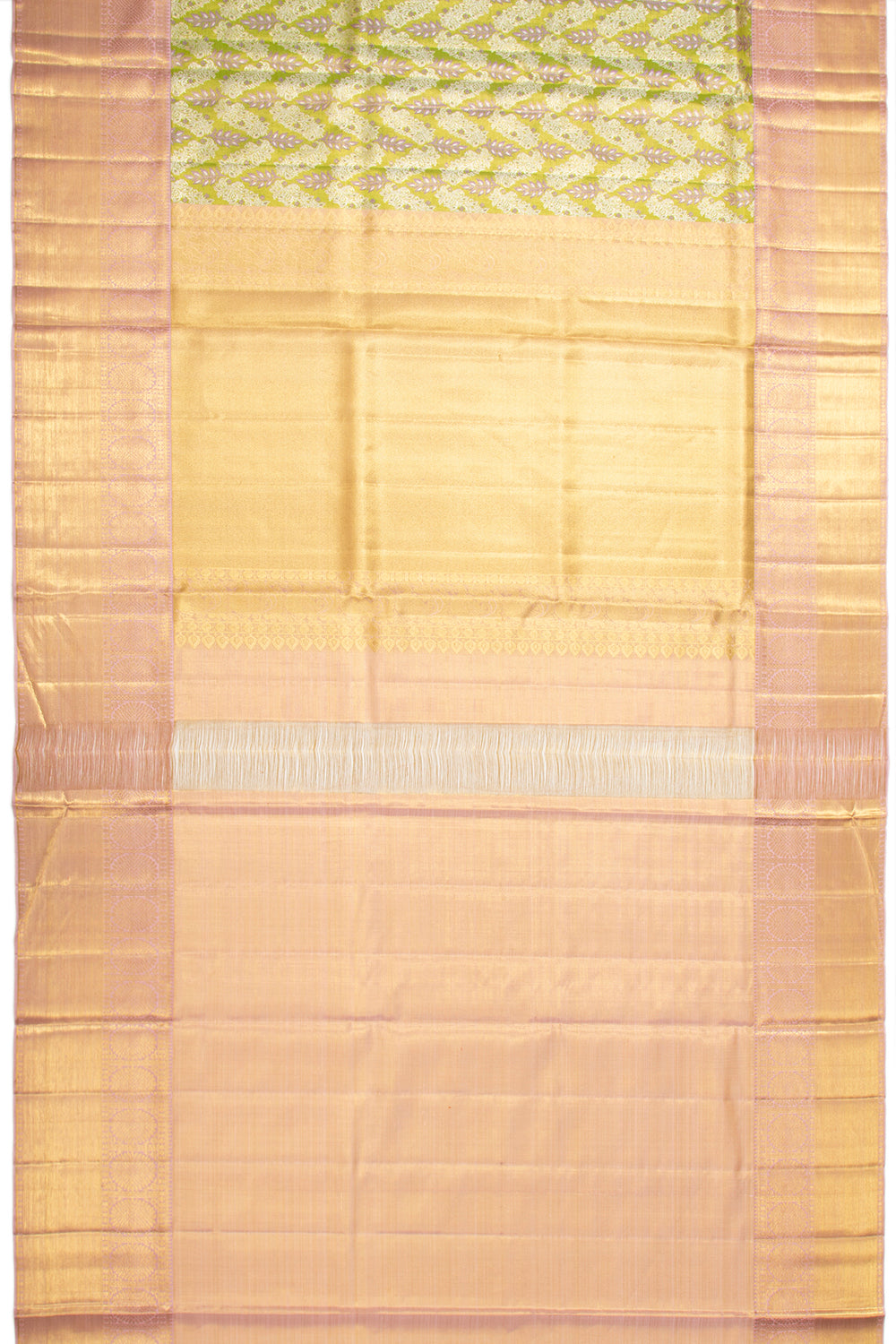 Kanchipuram Silk Tissue Brocade Green Saree
