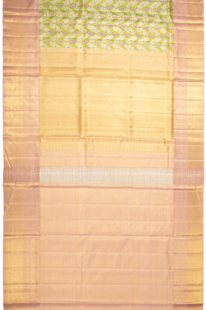 Kanchipuram Silk Tissue Brocade Green Saree