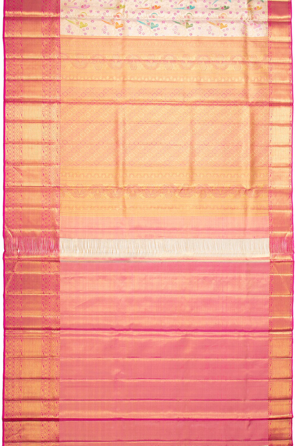 Kanchipuram Silk Tissue Brocade Gold Saree