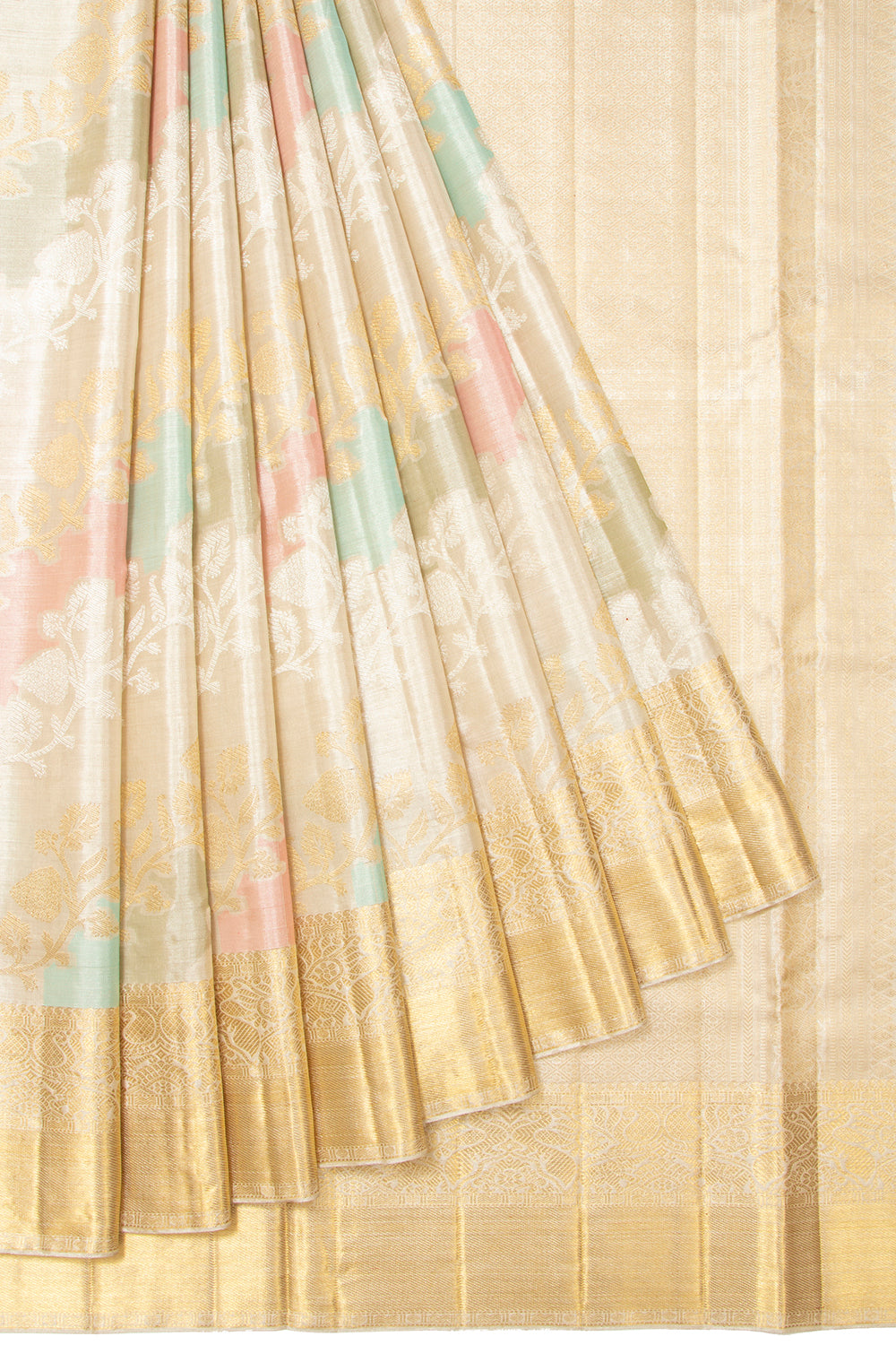 Kanchipuram Silk Leheriya Rangkat Saree