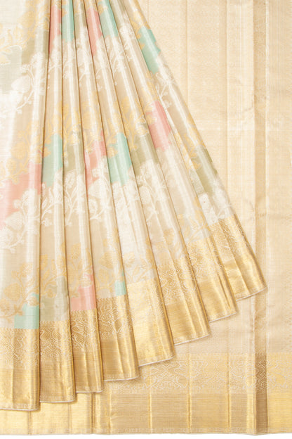 Kanchipuram Silk Leheriya Rangkat Saree