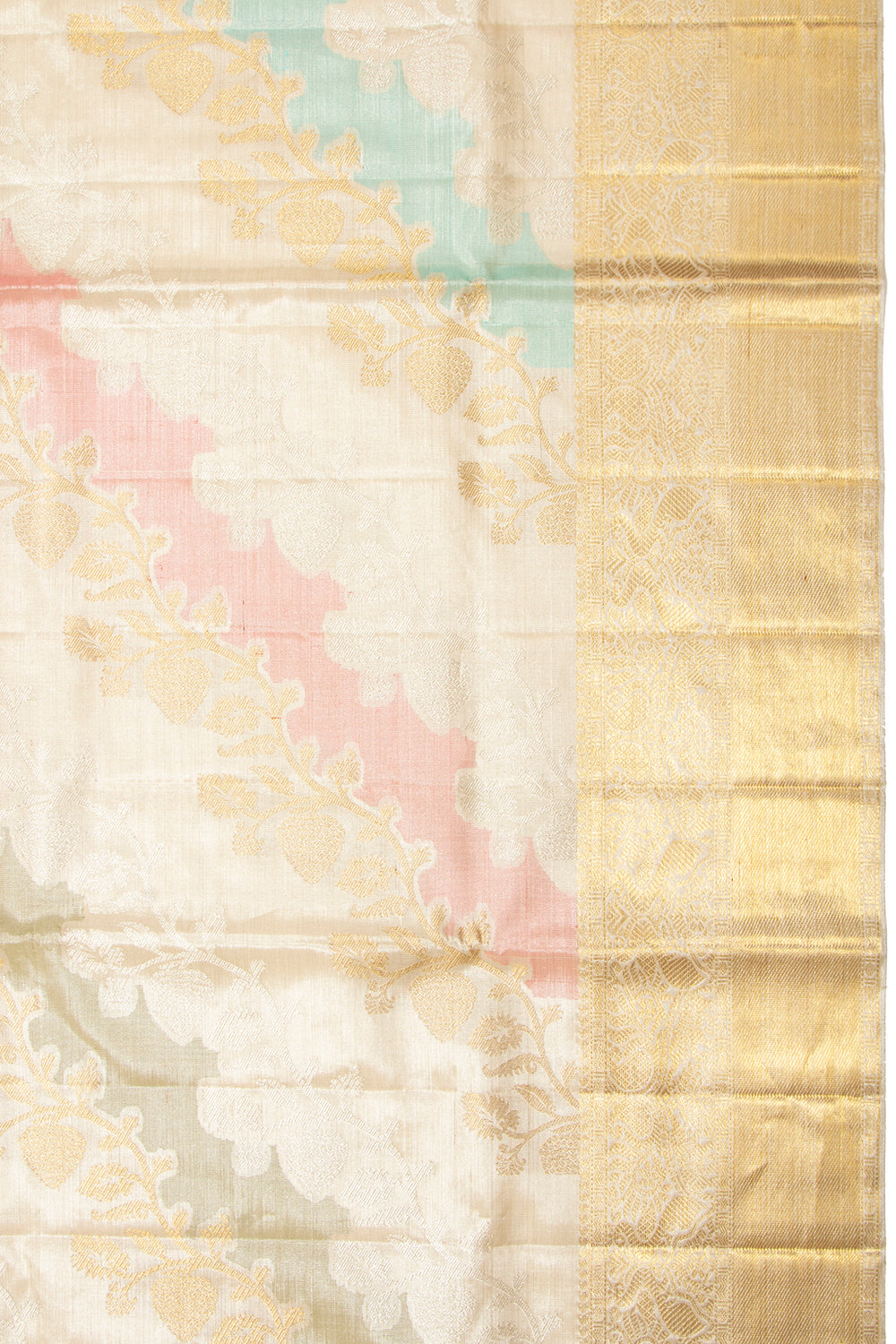 Kanchipuram Silk Leheriya Rangkat Saree