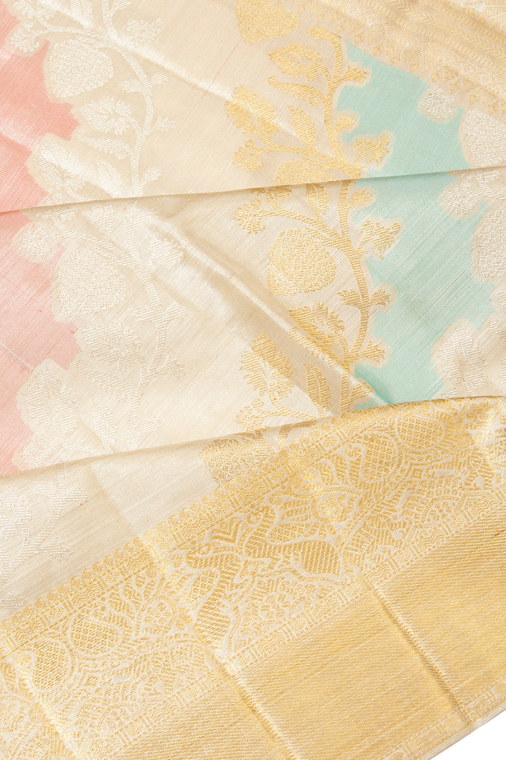 Kanchipuram Silk Leheriya Rangkat Saree