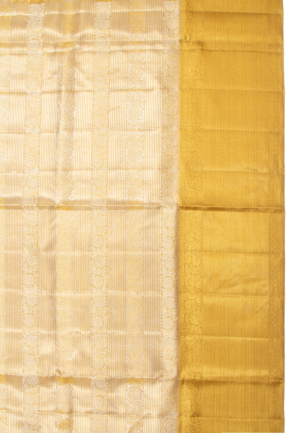 Kanchipuram Silk Brocade Gold Saree