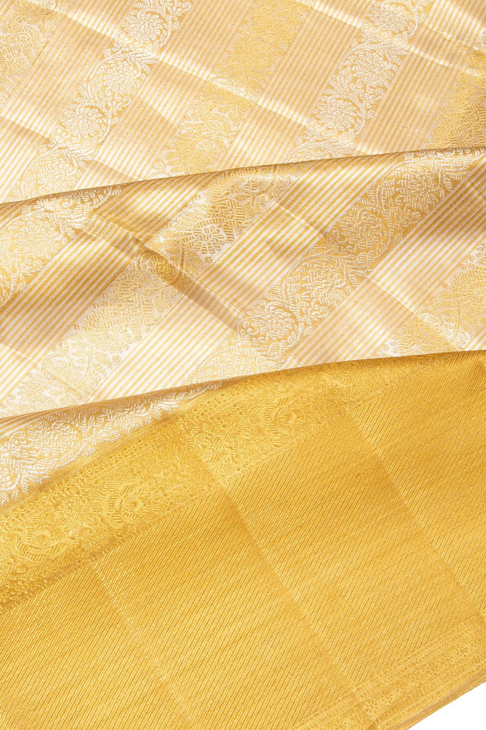Kanchipuram Silk Brocade Gold Saree