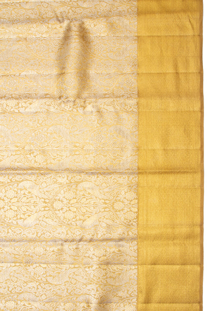 Kanchipuram Silk Tissue Brocade Gold Saree
