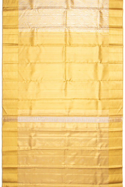 Kanchipuram Silk Tissue Brocade Gold Saree