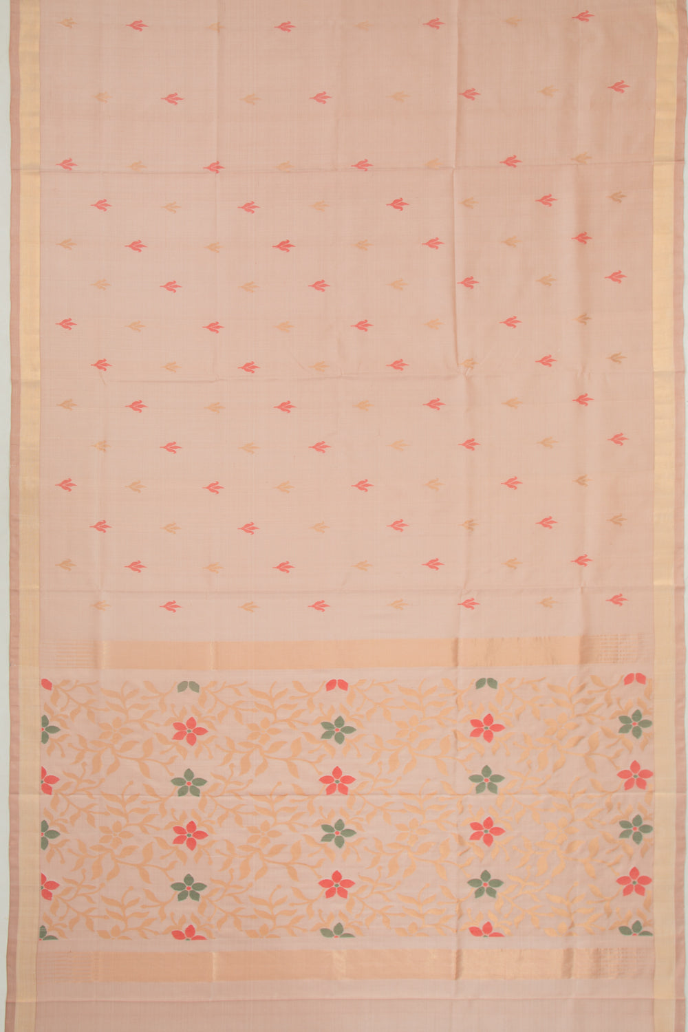Uppada Silk Butta Cream Saree