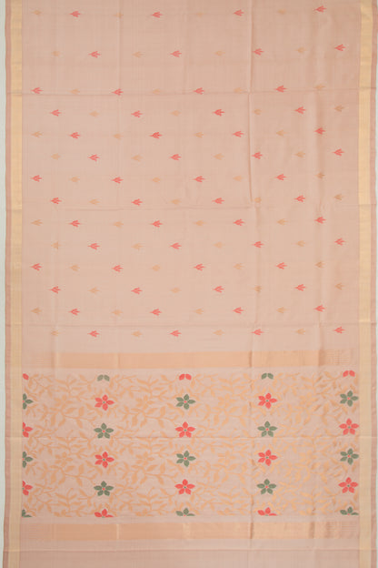 Uppada Silk Butta Cream Saree