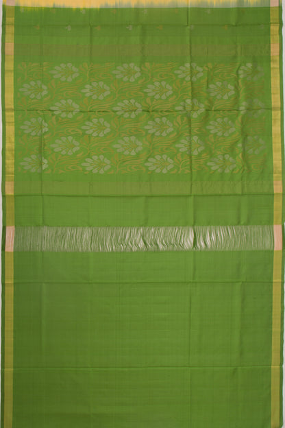 Uppada Silk Butta Lemon Yellow Saree