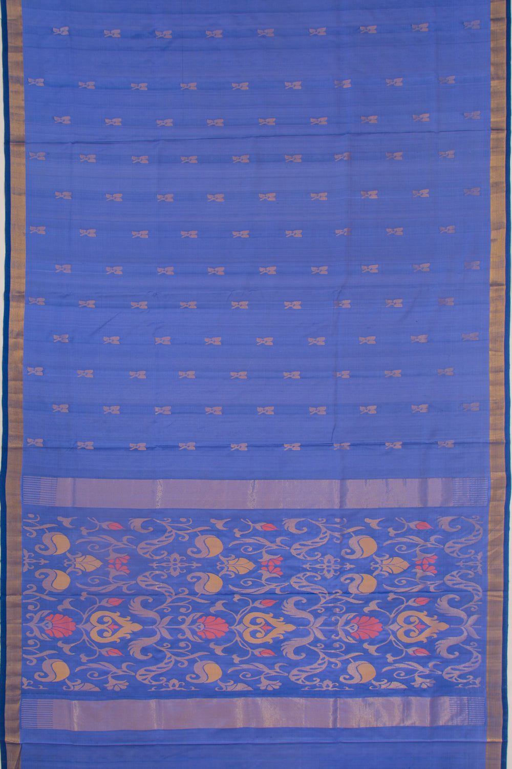 Uppada Silk Butta Blue Saree