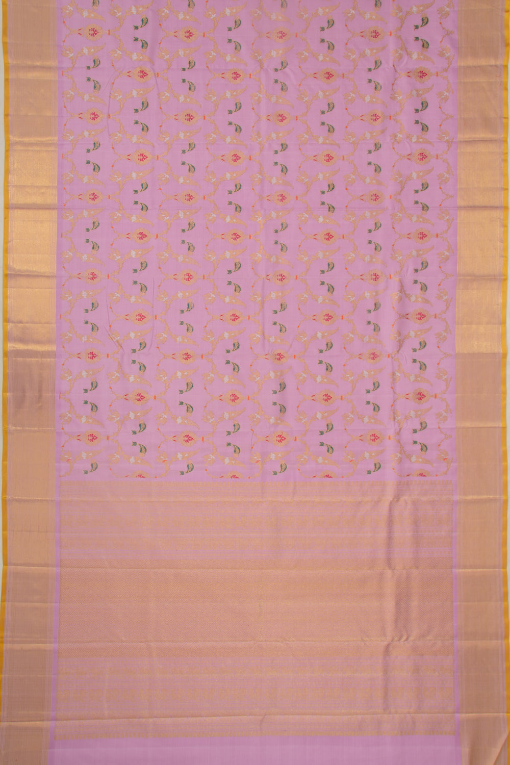 Kanchipuram Silk Brocade Lavender Saree