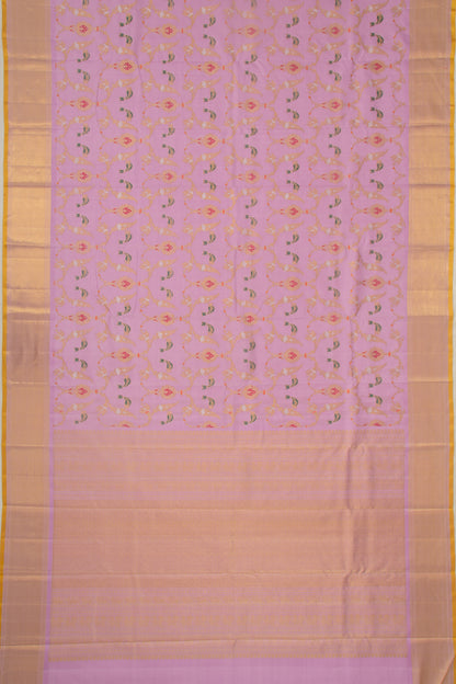 Kanchipuram Silk Brocade Lavender Saree