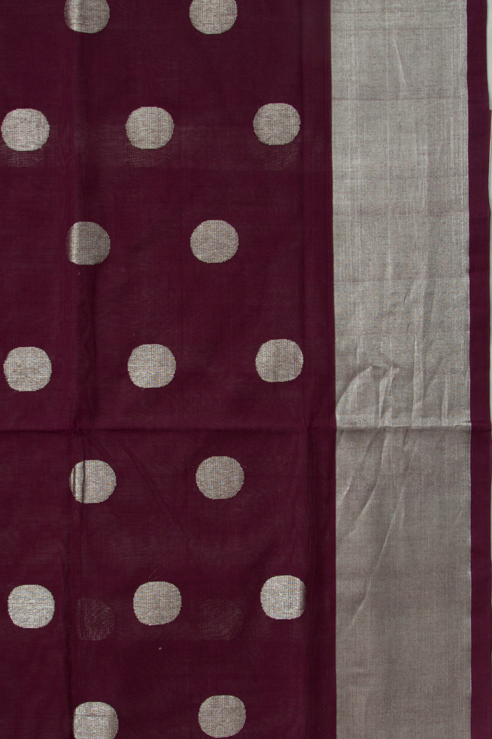 Handspun Cotton Butta Purple Saree