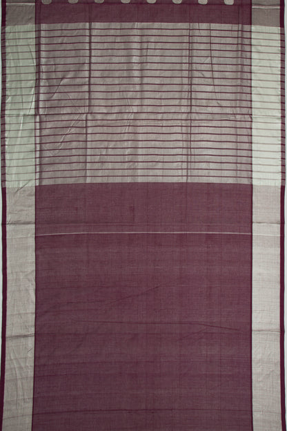 Handspun Cotton Butta Purple Saree
