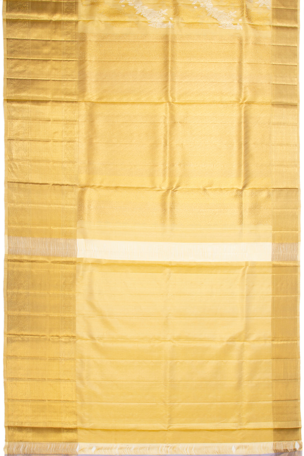 Kanchipuram Silk Tissue Jaal Gold Saree